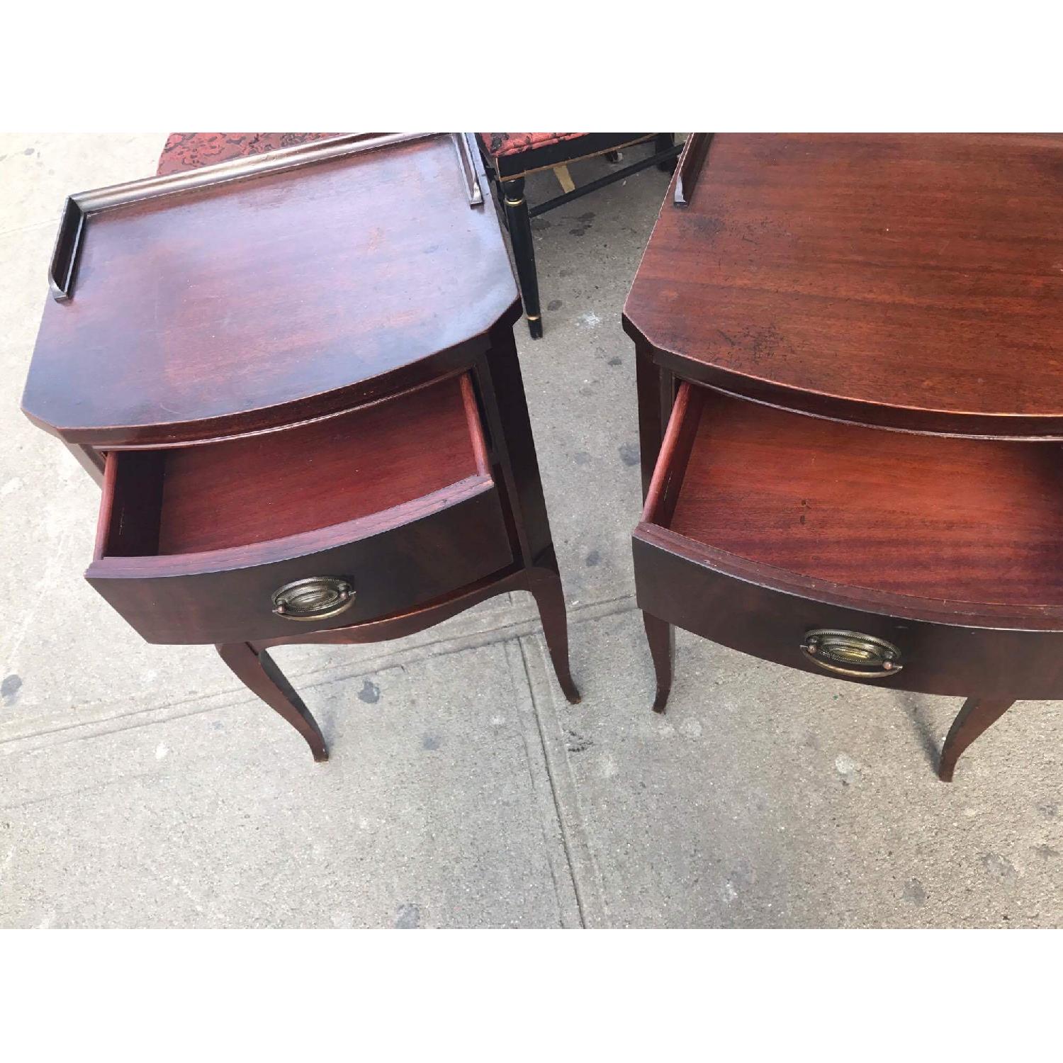 1930s Antique Northern Furniture Company Mahogany Nightstands - image-27