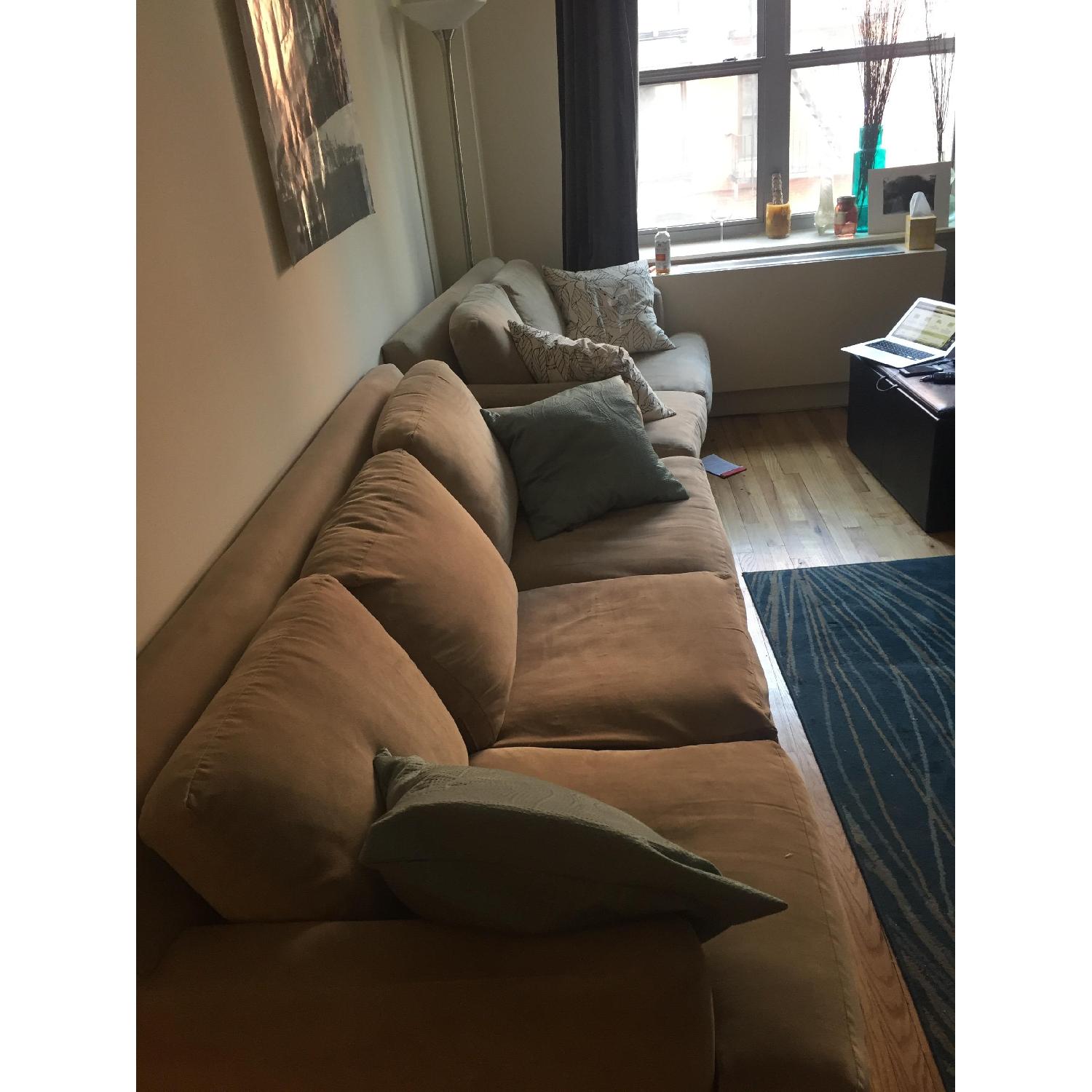 Beige 3 Seater Sofa + Loveseat - image-1