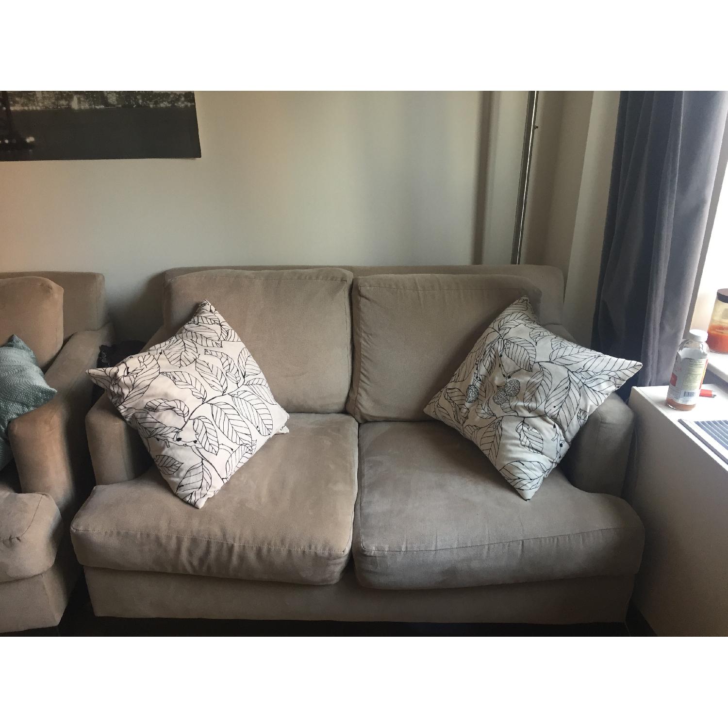 Beige 3 Seater Sofa + Loveseat - image-3