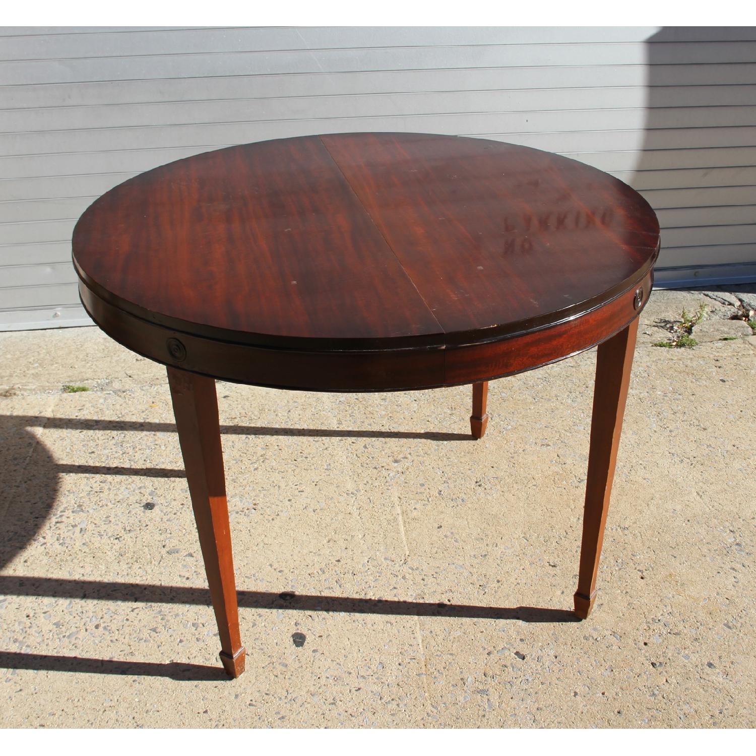 Vintage Dining Table w/ Two Extension Leaves - image-1