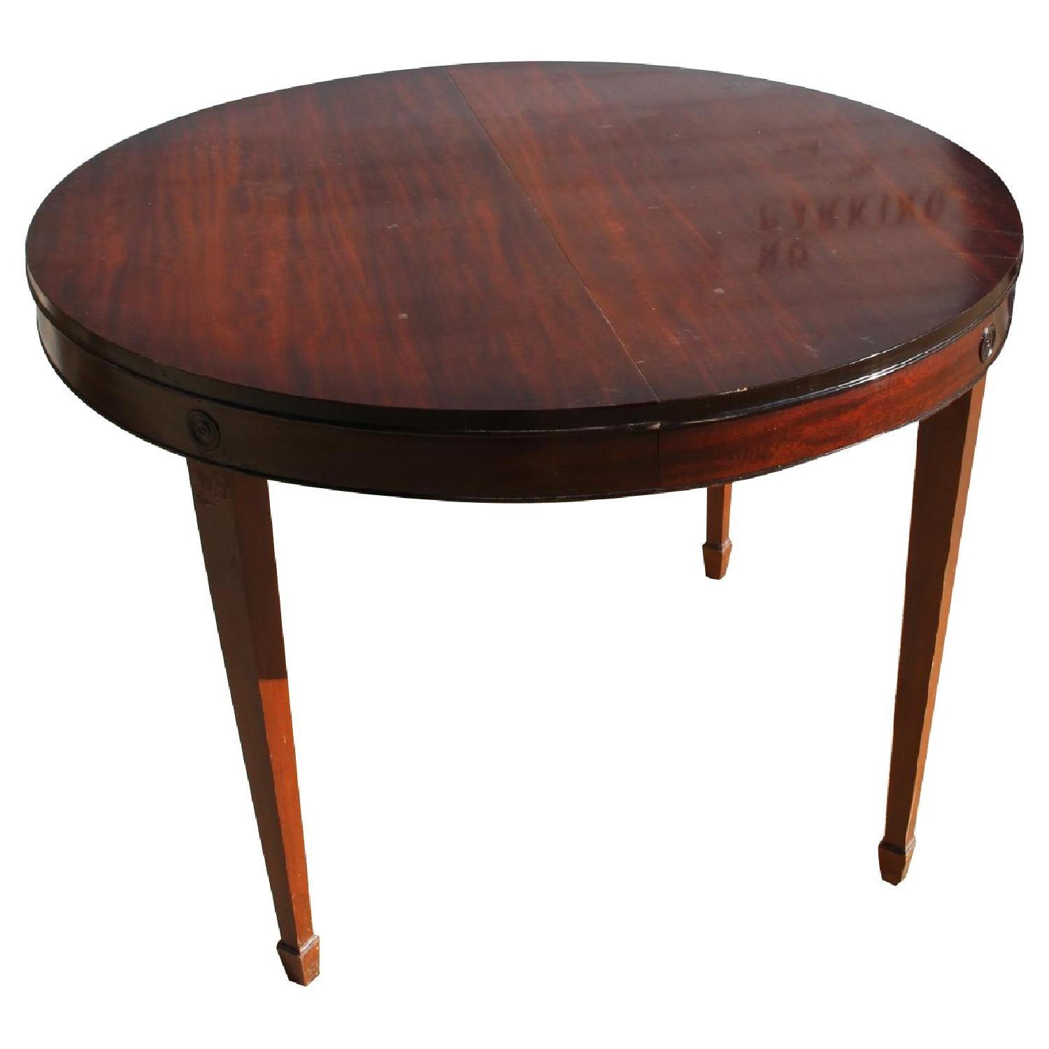 Vintage Dining Table w/ Two Extension Leaves - image-0