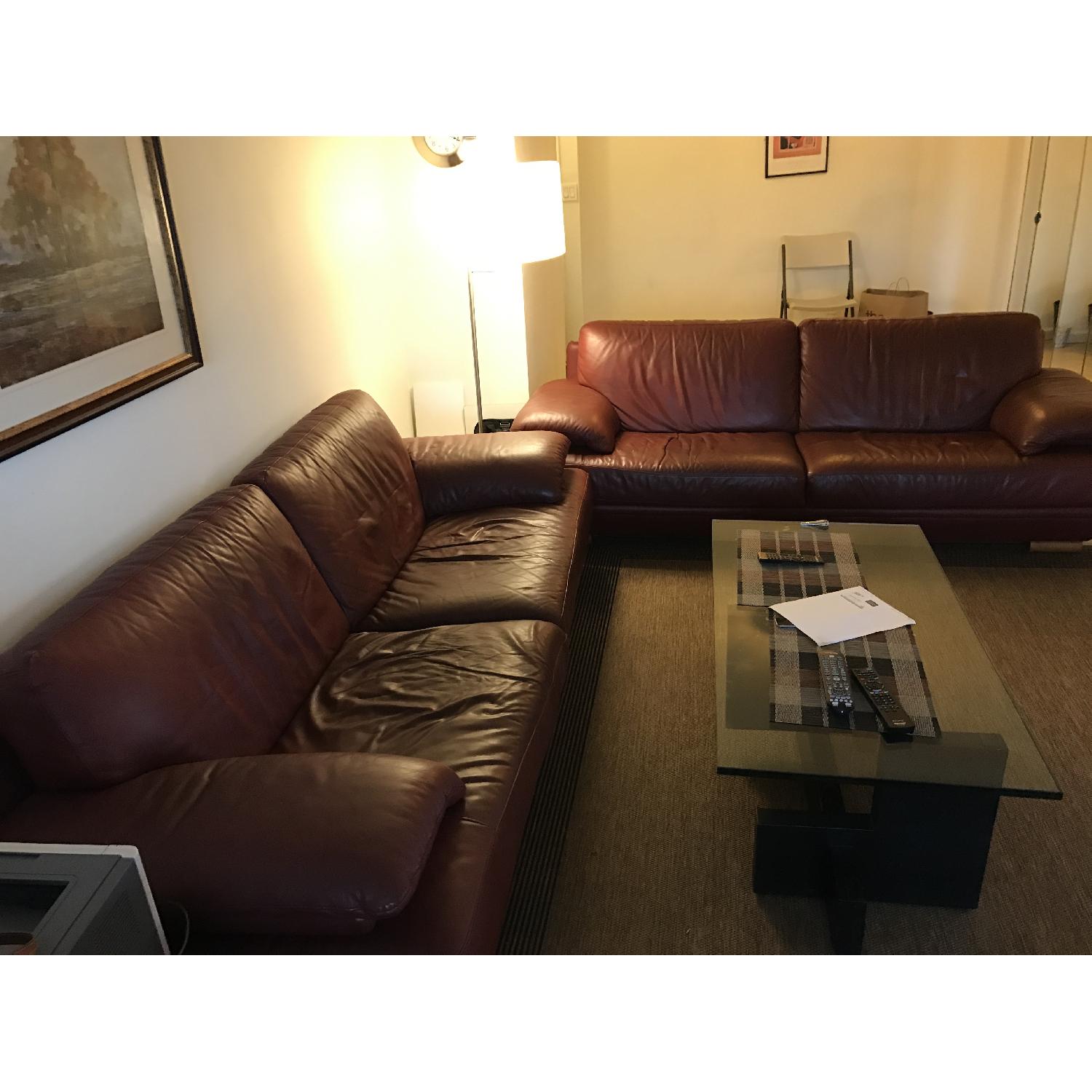 Natuzzi Leather Sofa - image-2