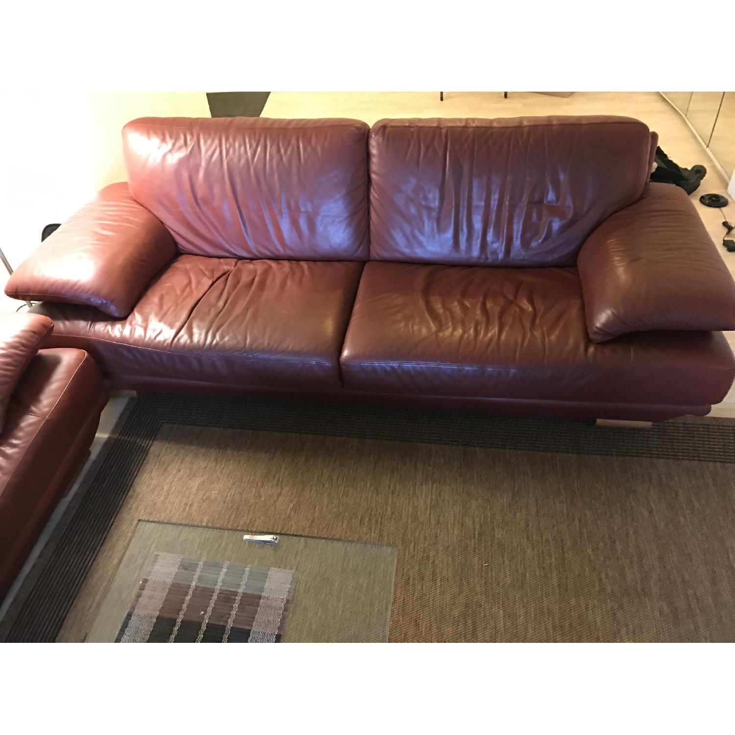 Natuzzi Leather Sofa - image-4