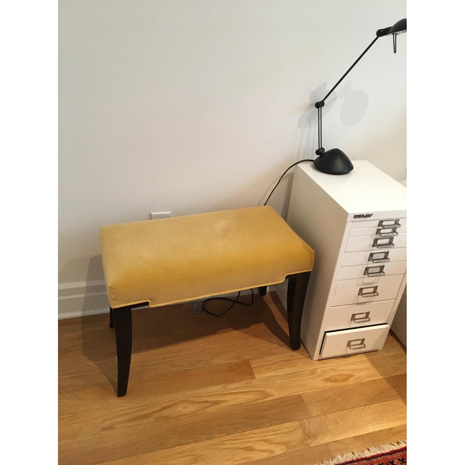 One Kings Lane Velvet Upholstered Bench Aptdeco