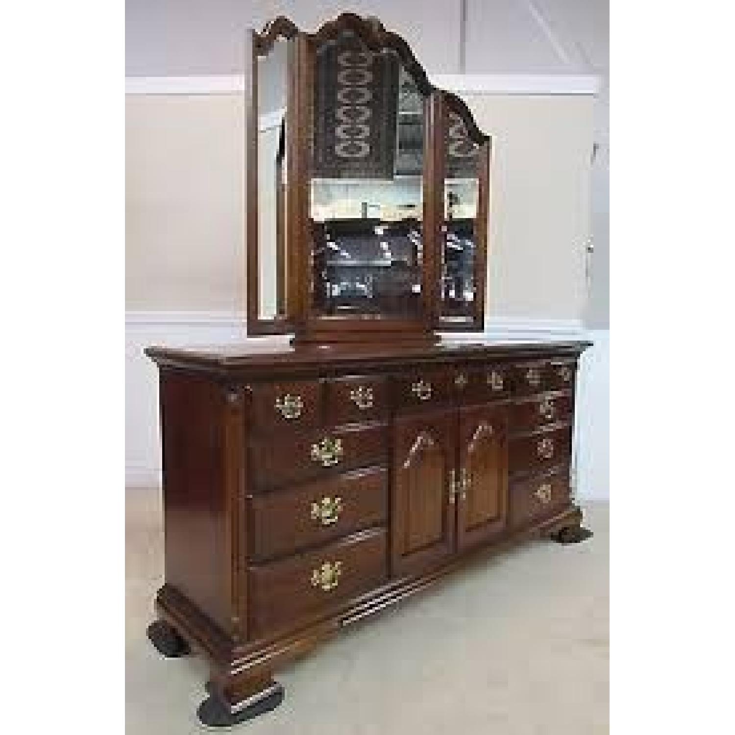 Lexington Cherry Dresser w/ Tri-Fold Mirror - image-3