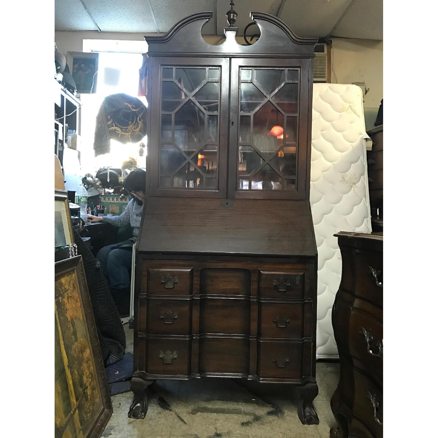 Antique Maddox Mahogany Secretary Desk - image-1