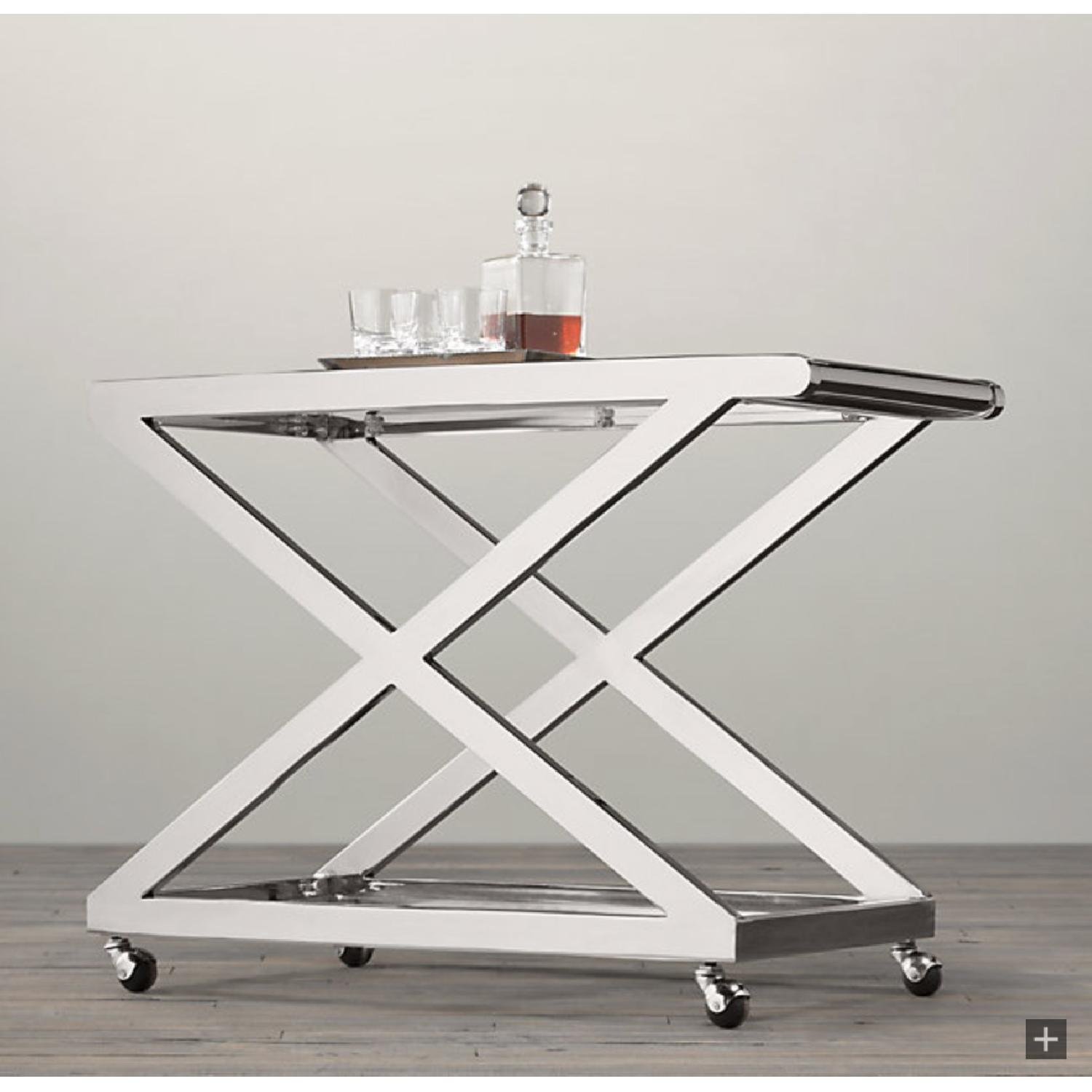 Restoration Hardware 1950s Bar Cart - image-2