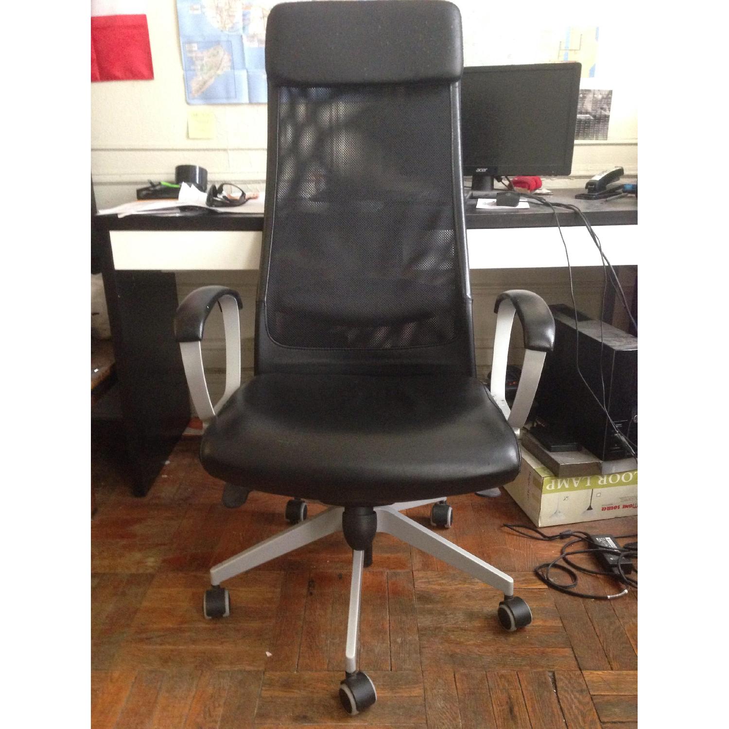 Ikea Markus Black Leather Office Chair - image-1