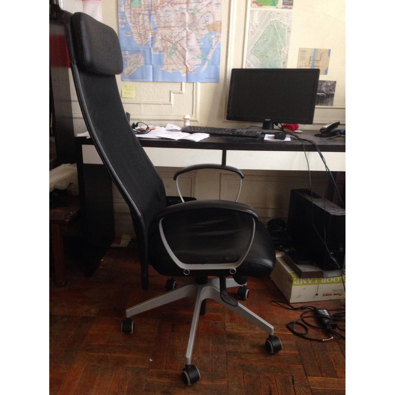 Ikea Markus Black Leather Office Chair - image-2