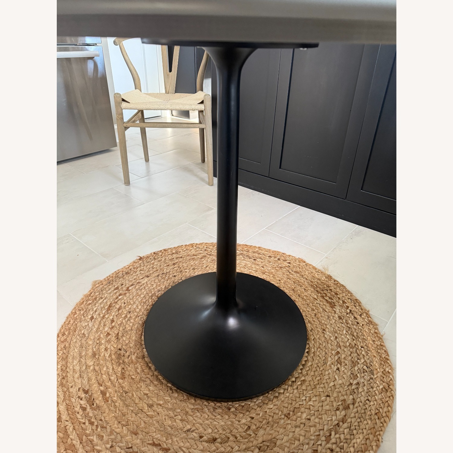 Crate & Barrel Nero 36" Concrete Dining Table - image-3