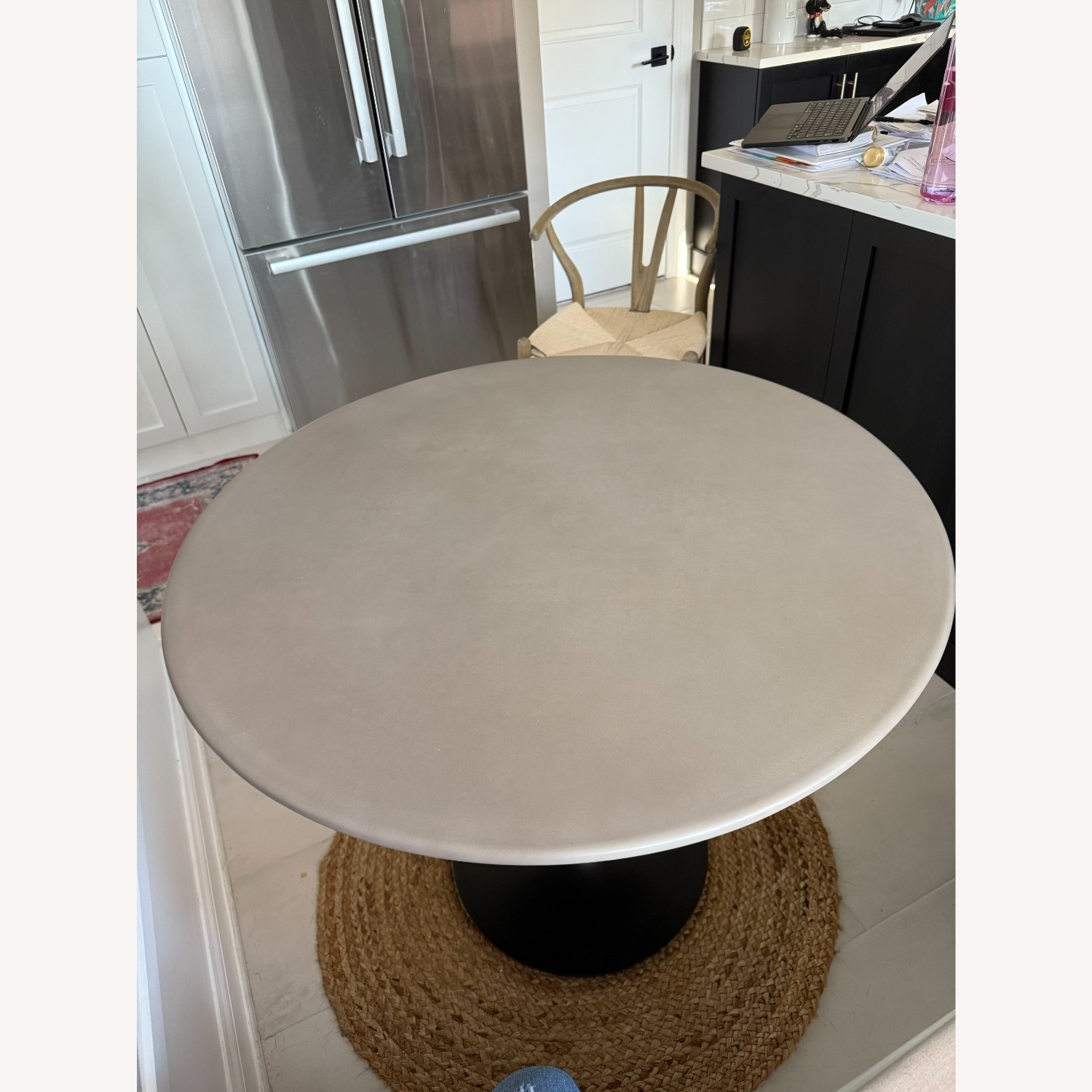 Crate & Barrel Nero 36" Concrete Dining Table - image-2