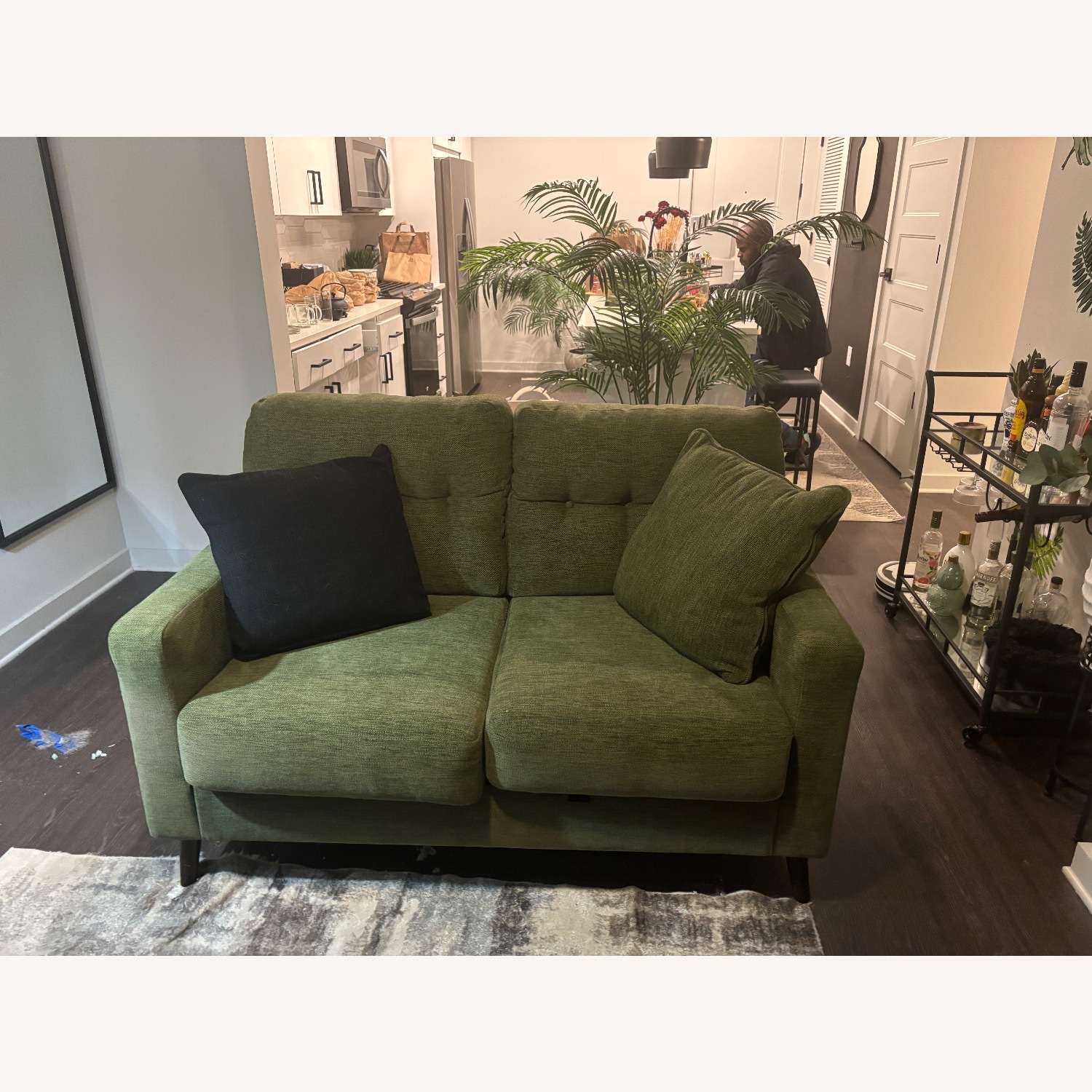 American Furniture Classics Green Sofa - image-1