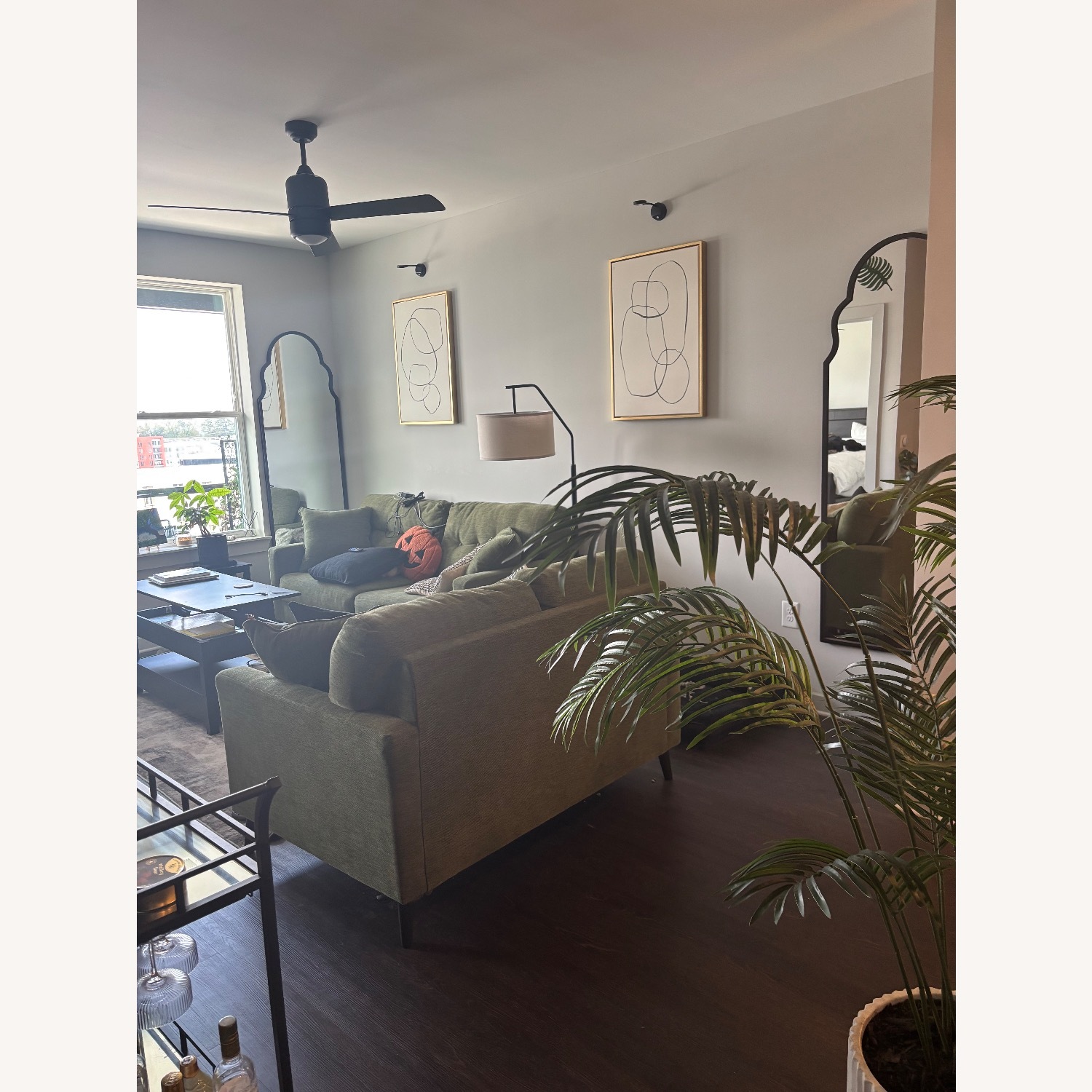 American Furniture Classics Green Sofa - image-5