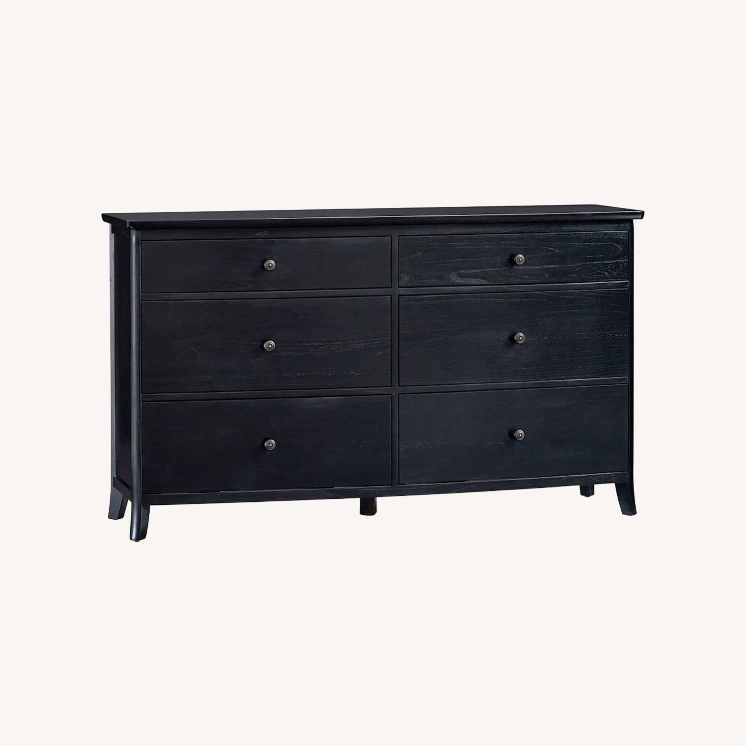 Pottery Barn Chloe 6-Drawer Black Wood Dresser - image-0