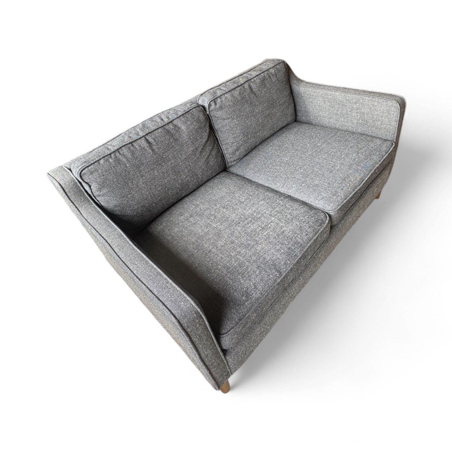 West Elm Hamilton Light Gray Fabric 2 Seater Sofa - image-3
