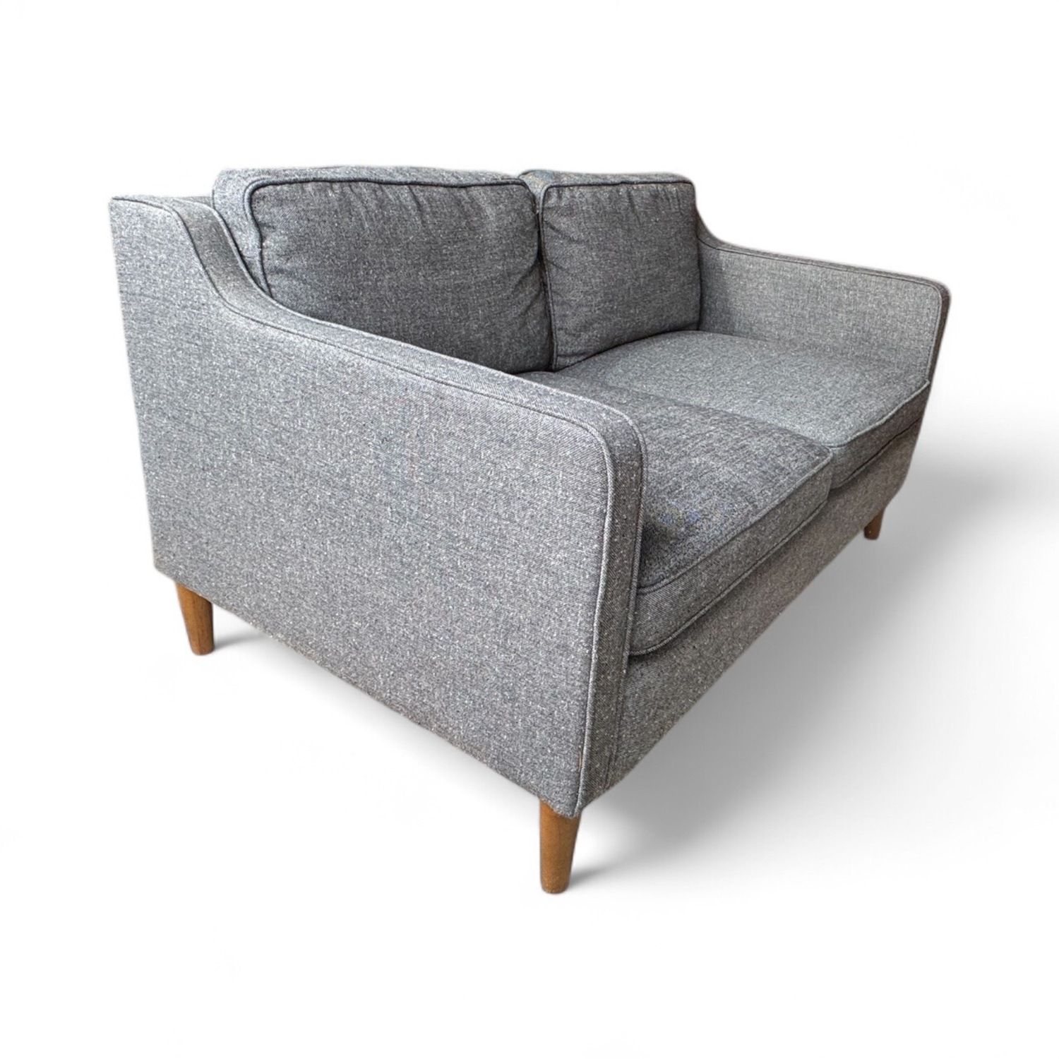 West Elm Hamilton Light Gray Fabric 2 Seater Sofa - image-2