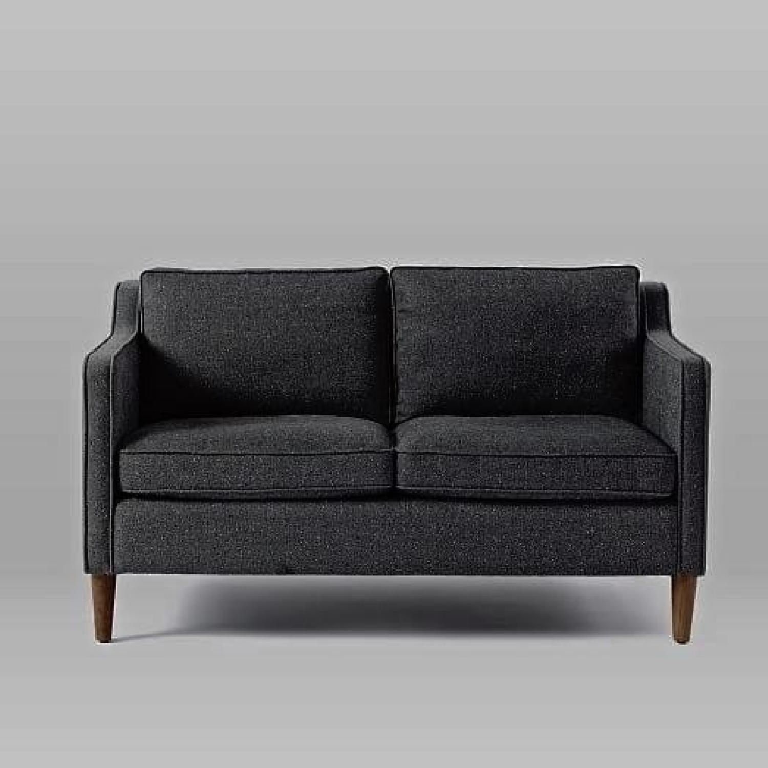 West Elm Hamilton Light Gray Fabric 2 Seater Sofa - image-5