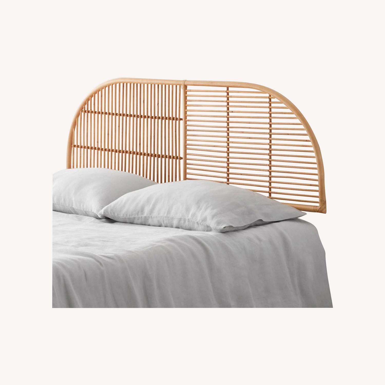 The Citizenry Light Brown Rattan Headboard - image-0