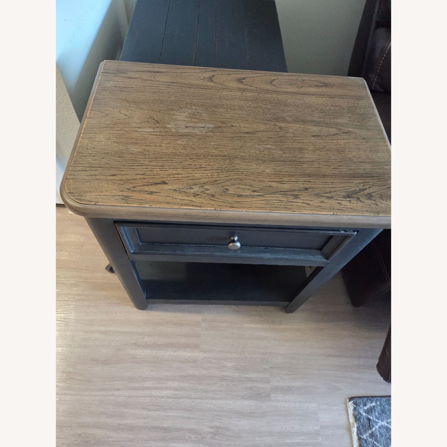 Havertys Dark Brown Wood Side Table - image-3