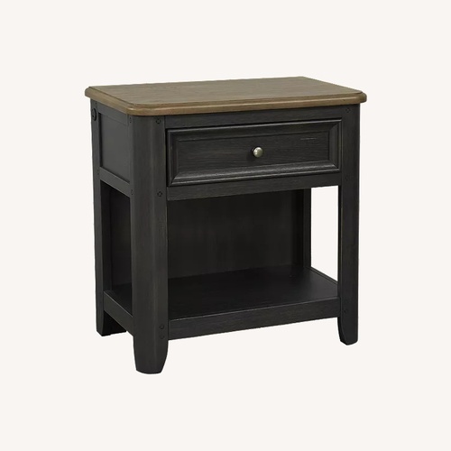 Used Havertys Dark Brown Wood Side Table for sale on AptDeco