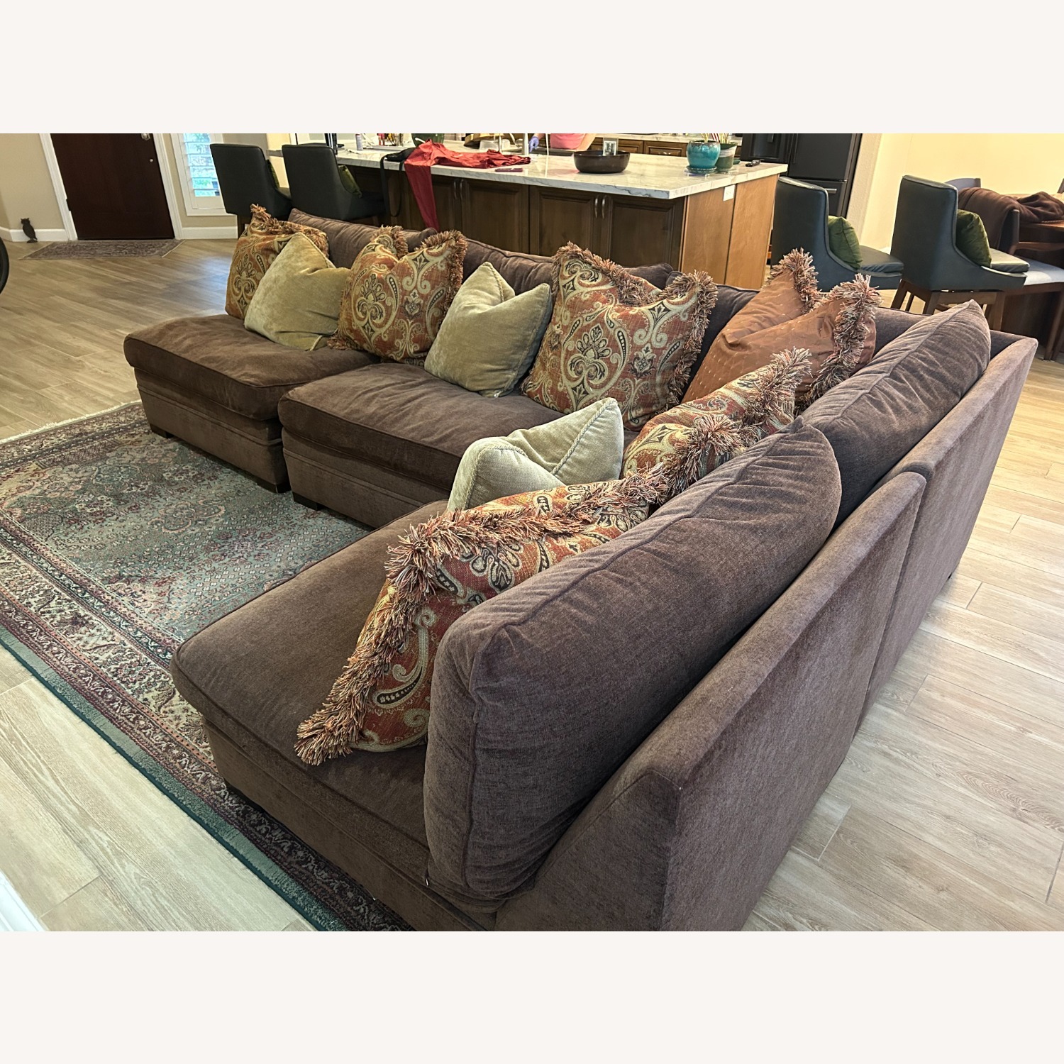 Hendredon Dark Brown 3+ Piece Sectional  - image-1