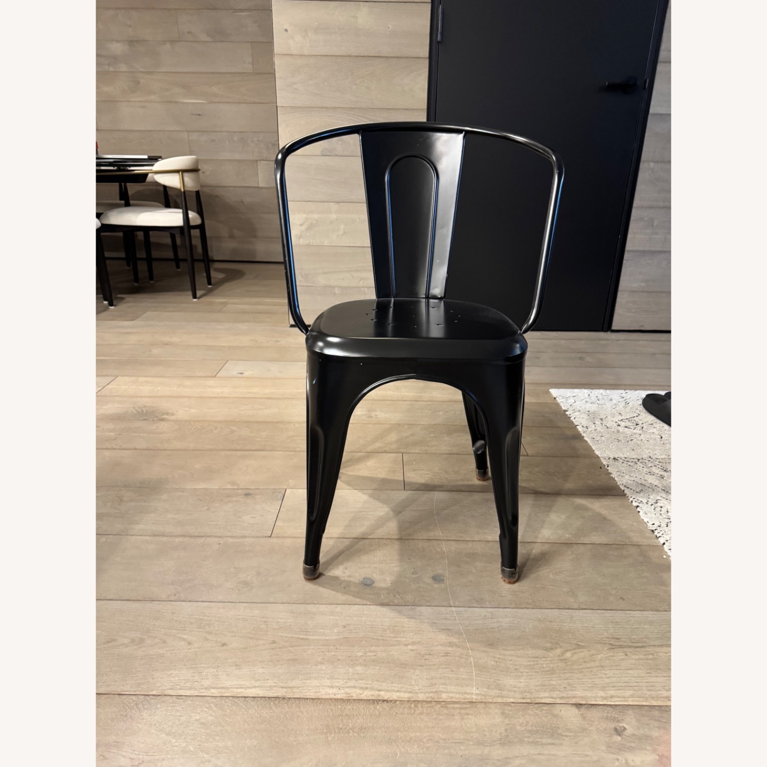 Restoration Hardware Black Metal Dining Chairs - image-4