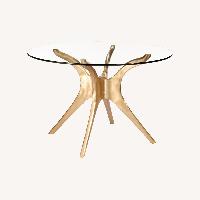 Industry Modernism Vicenza Brass Dining Table