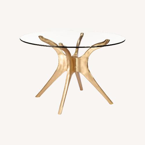 Used Industry Modernism Vicenza Brass Dining Table for sale on AptDeco