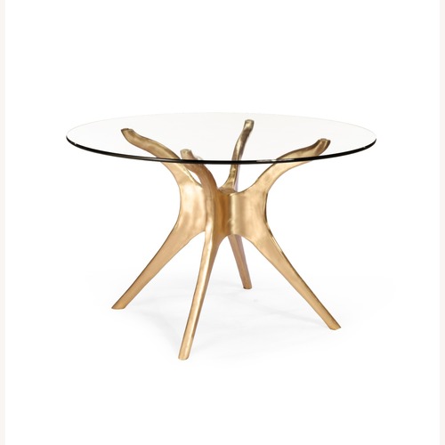 Used Industry Modernism Vicenza Brass Dining Table for sale on AptDeco
