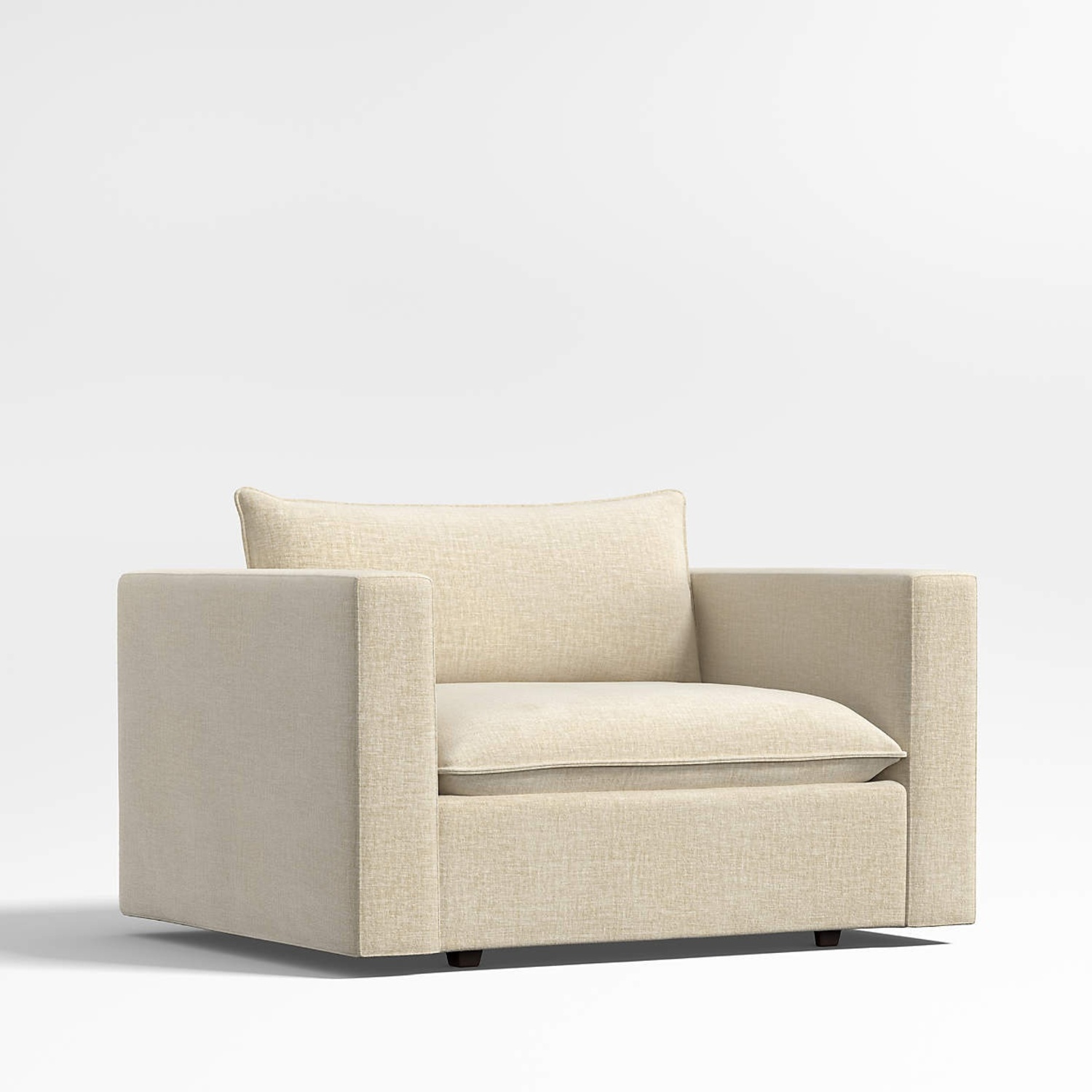 Crate & Barrel Lotus White Chair and a Half - image-8