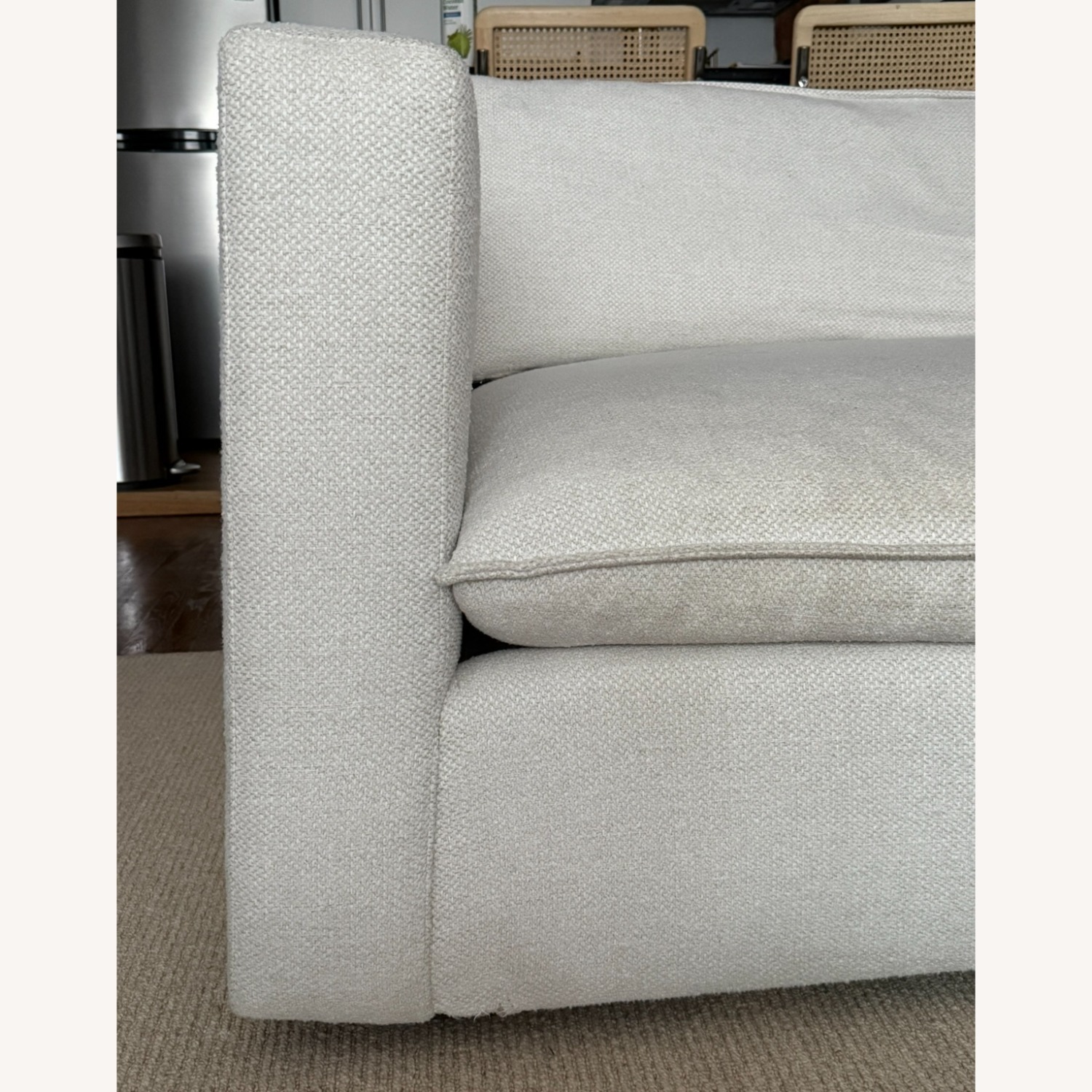 Crate & Barrel Lotus White Chair and a Half - image-6