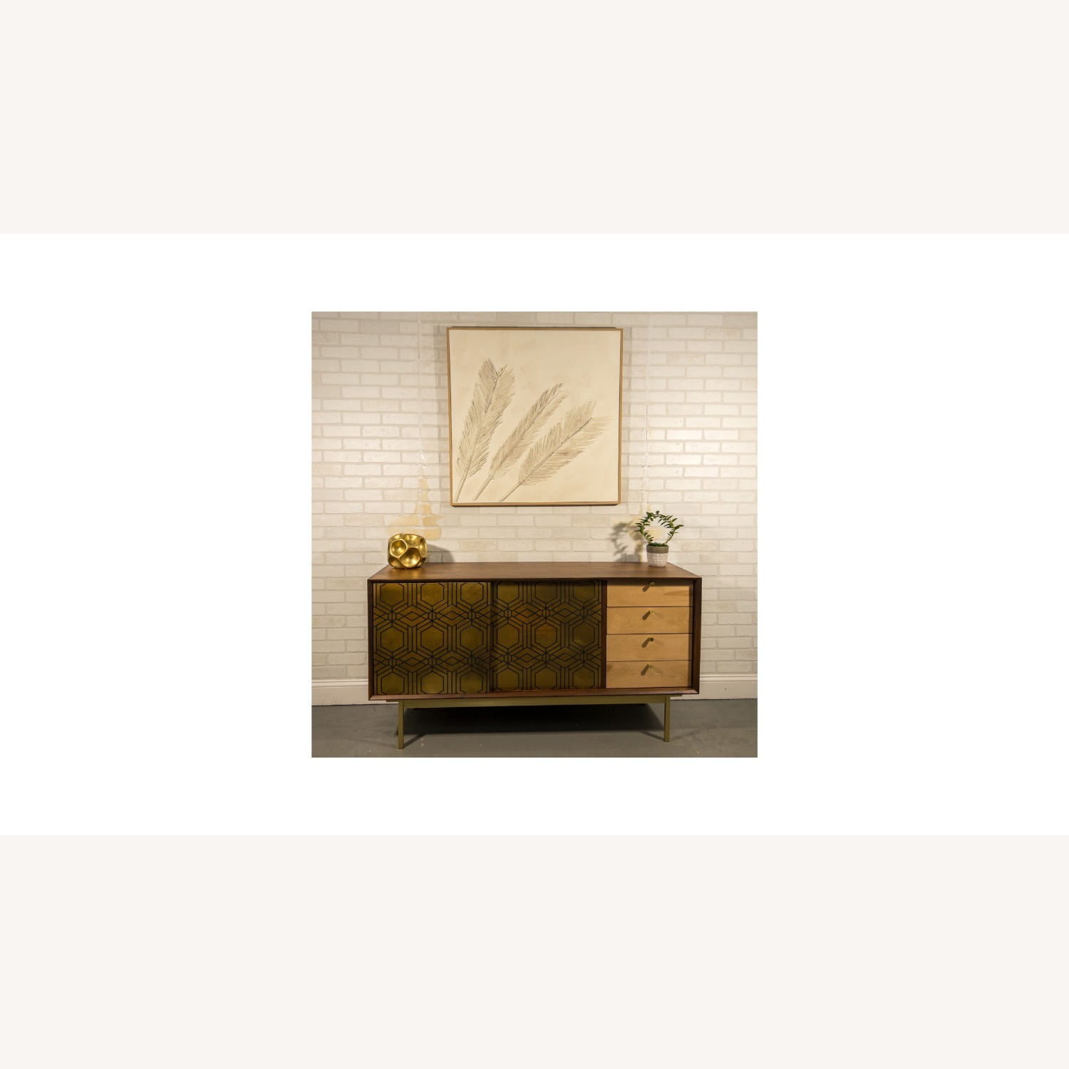 Industry Modernism Maze Brass Cabinet - image-5