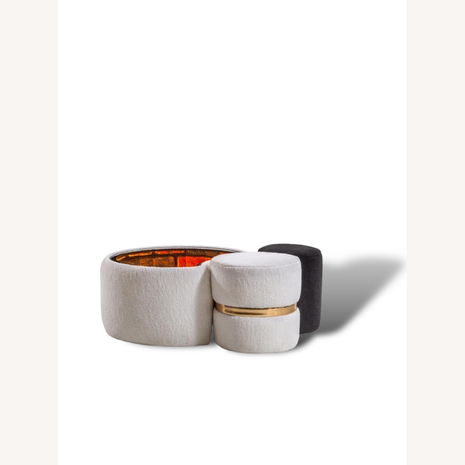 IM Kissenorga iIlusional Coffee Table+  2 Ottomans - image-1