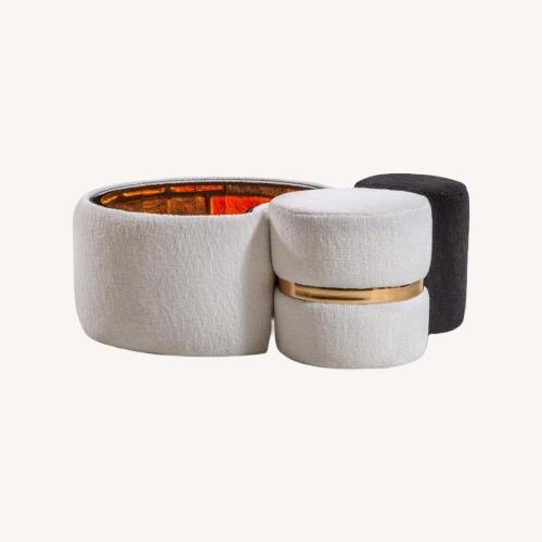 Used IM Kissenorga iIlusional Coffee Table+  2 Ottomans for sale on AptDeco