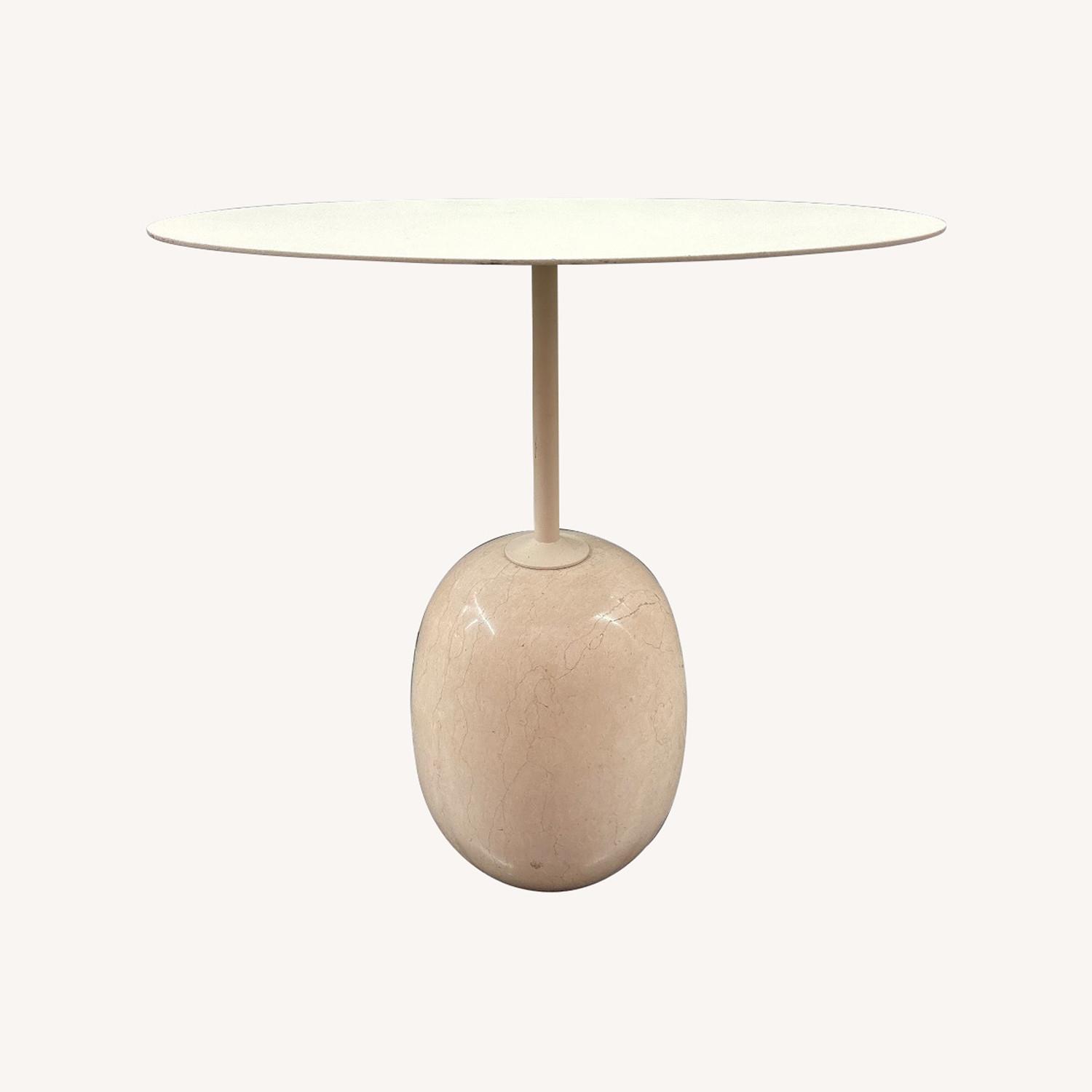 White Marble Side Table - image-0