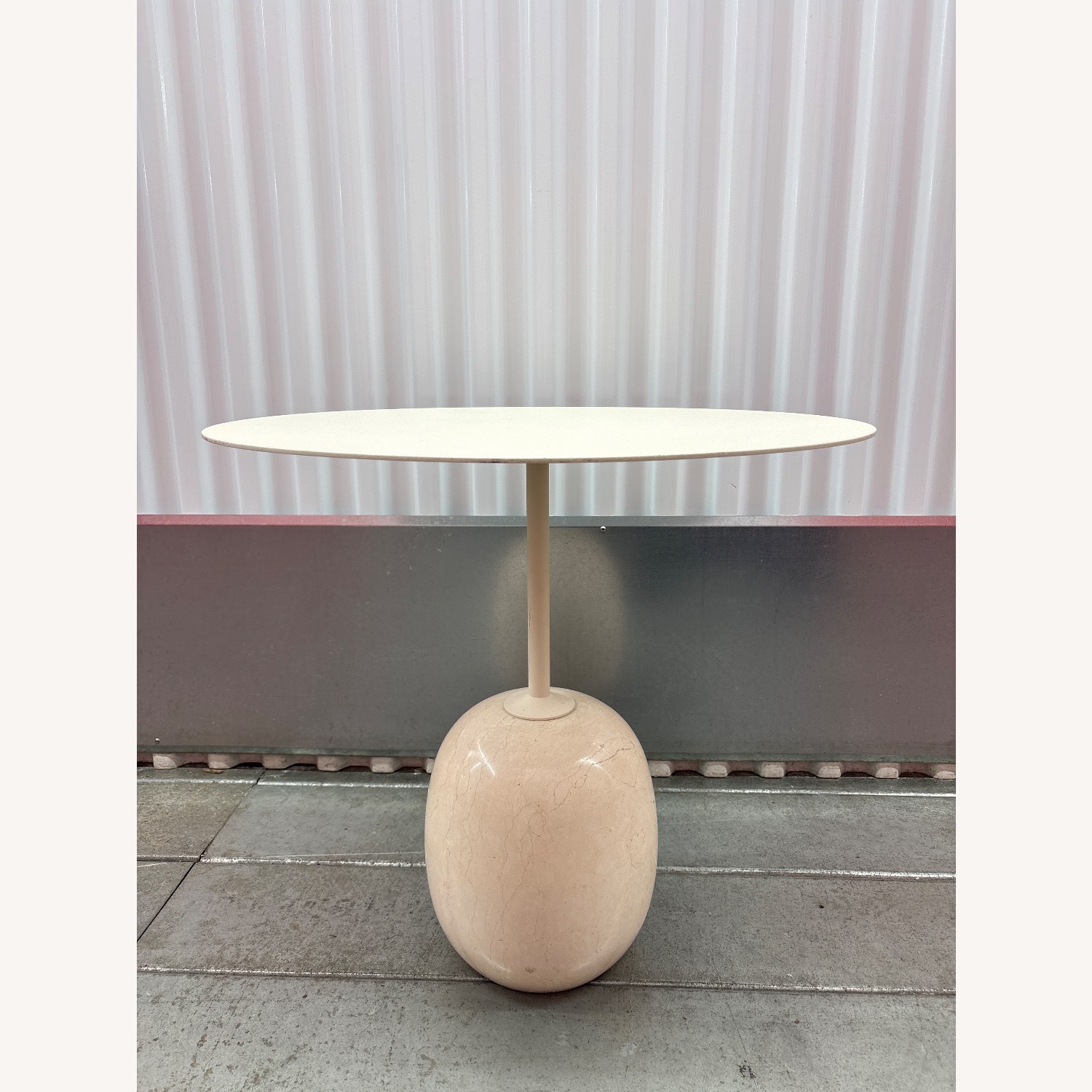White Marble Side Table - image-2