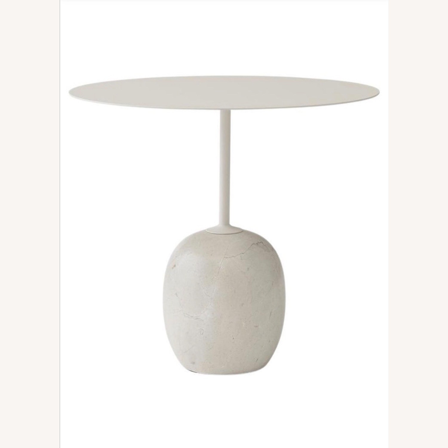 White Marble Side Table - image-1