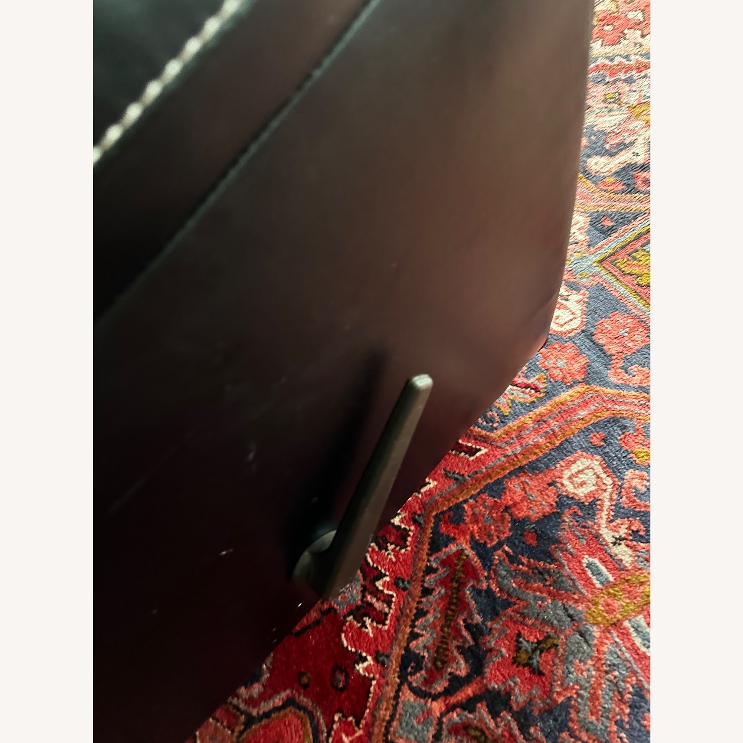 Black Faux Leather Recliner - image-11