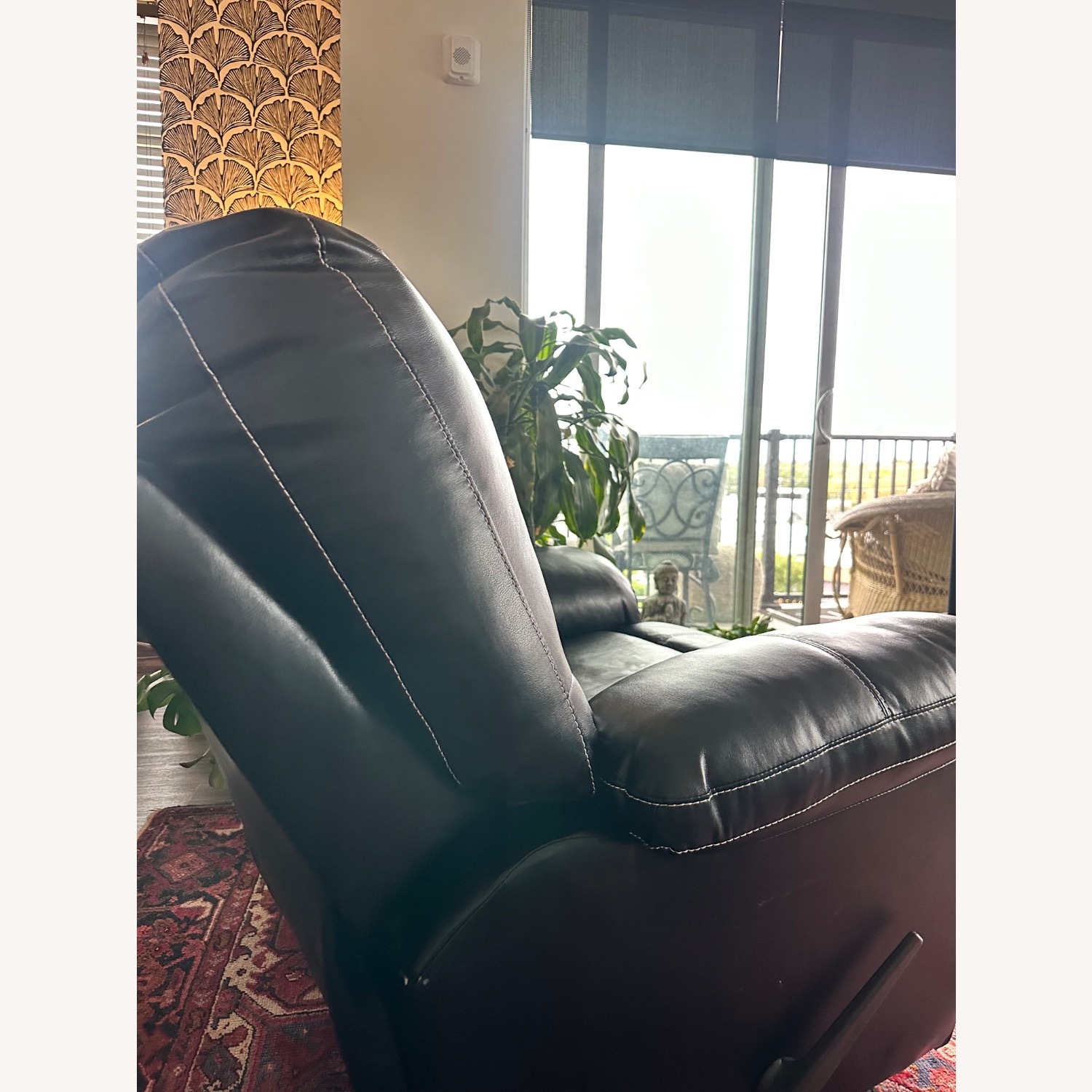 Black Faux Leather Recliner - image-13