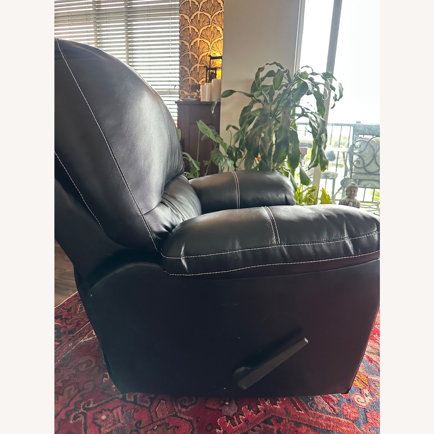 Black Faux Leather Recliner - image-16