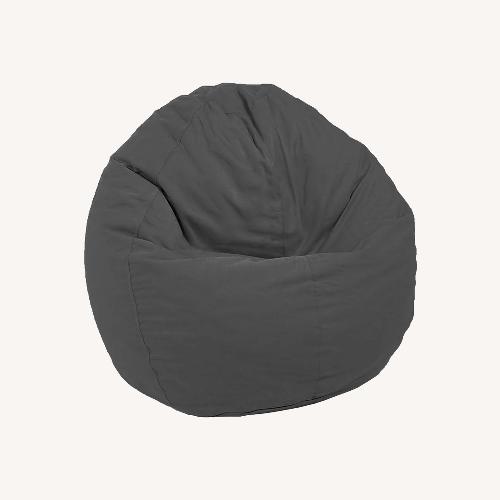 Used Bean Products Black Fabric Ottoman for sale on AptDeco