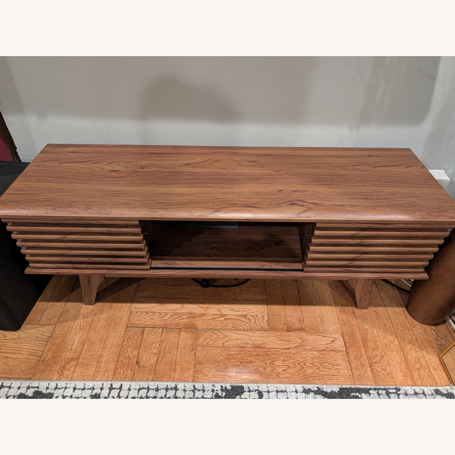 Render Walnut TV Console - image-1