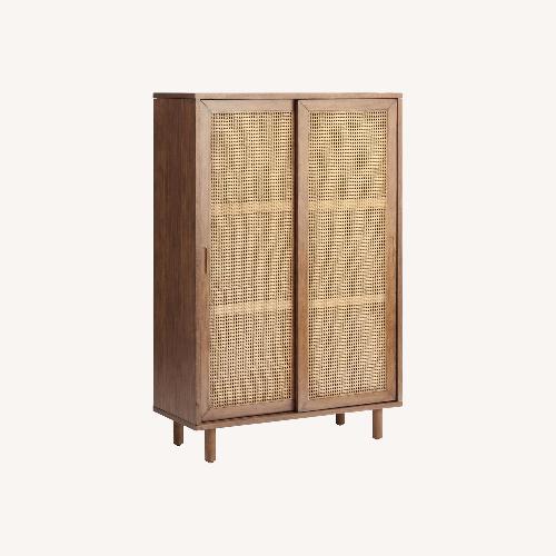 Used World Market Gustav Dark Brown Wood Bookcase for sale on AptDeco