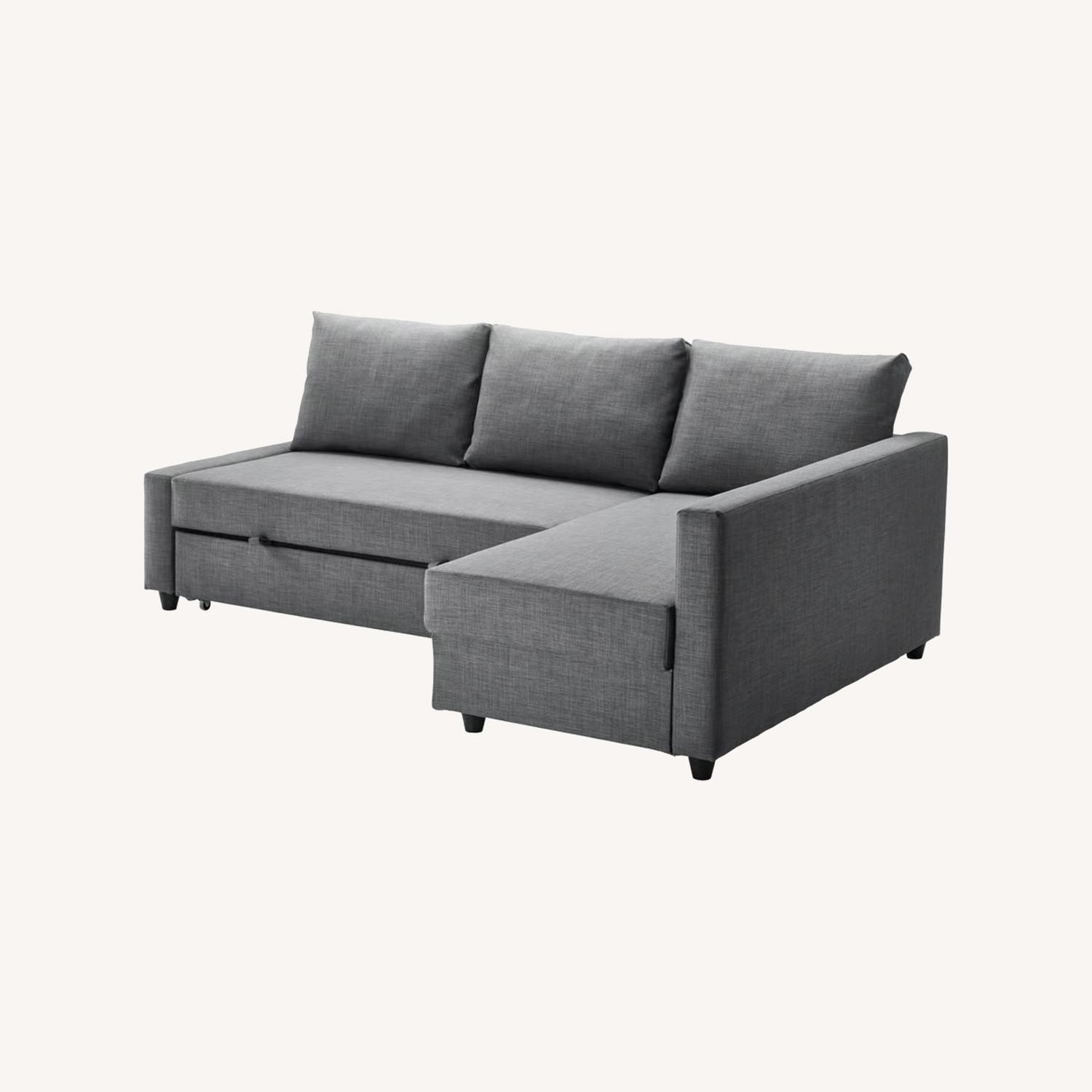 IKEA Friheten Light Gray Fabric Sleeper Sofa - image-0