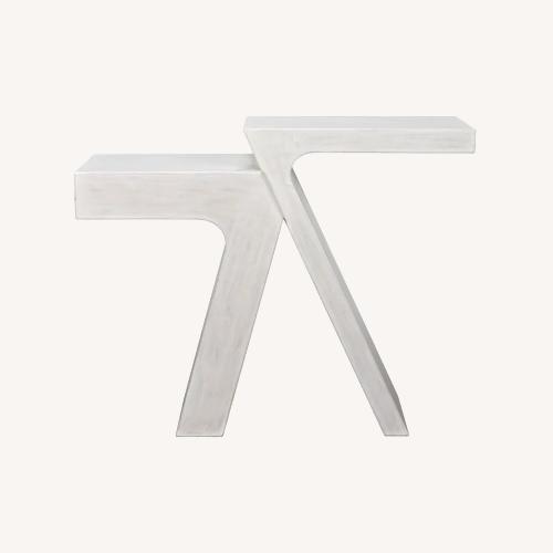 Used NOIR Furniture White Wood Side Table for sale on AptDeco
