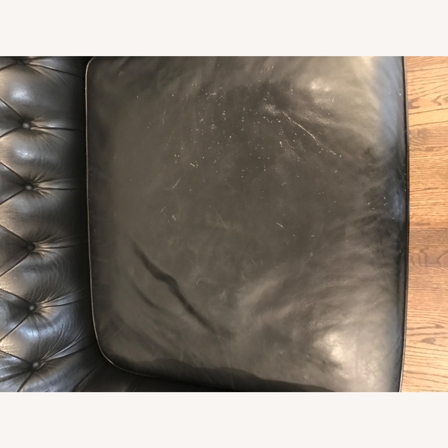 Classic Chesterfield Sofa in Black Leather - image-5