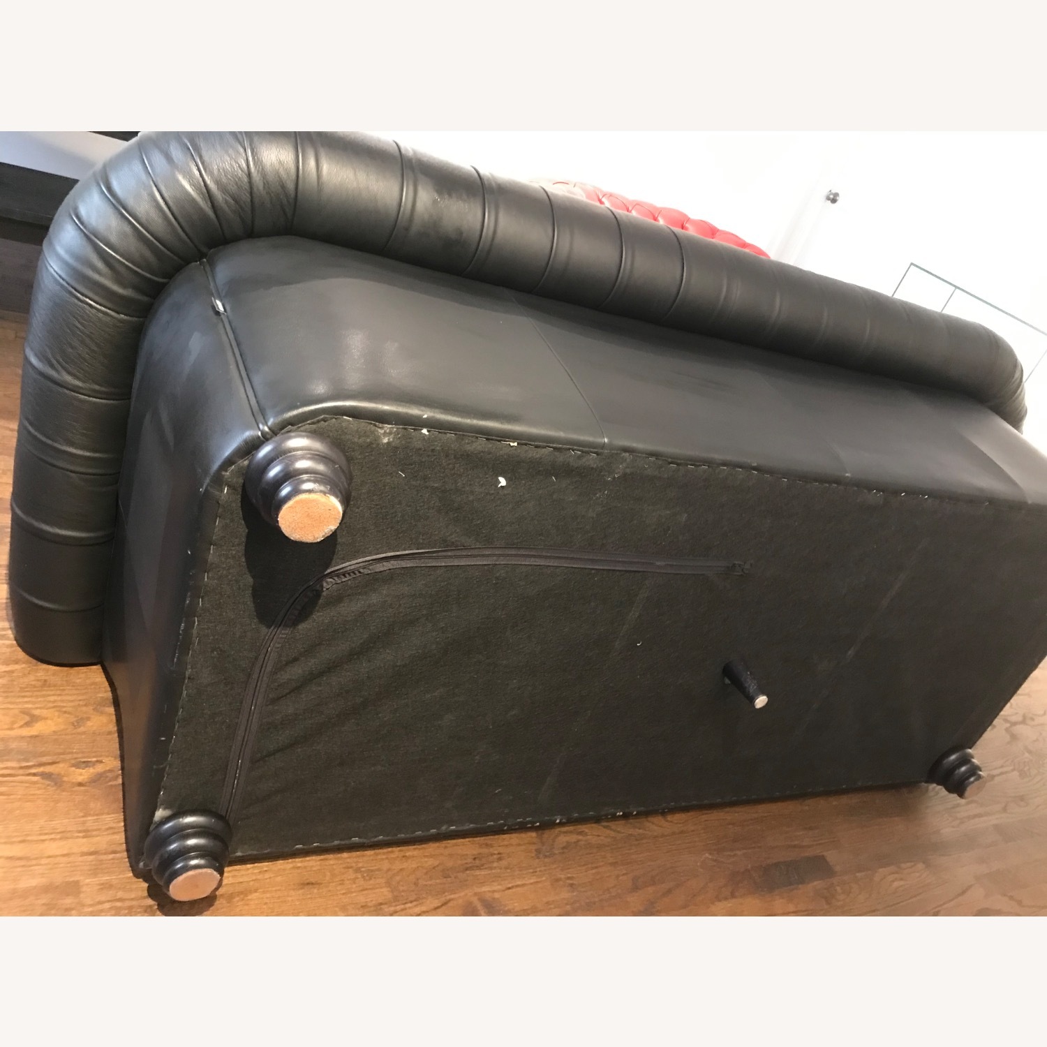 Classic Chesterfield Sofa in Black Leather - image-2