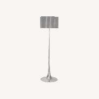 Design Within Reach Spun Dark Gray Metal Floor Lamp