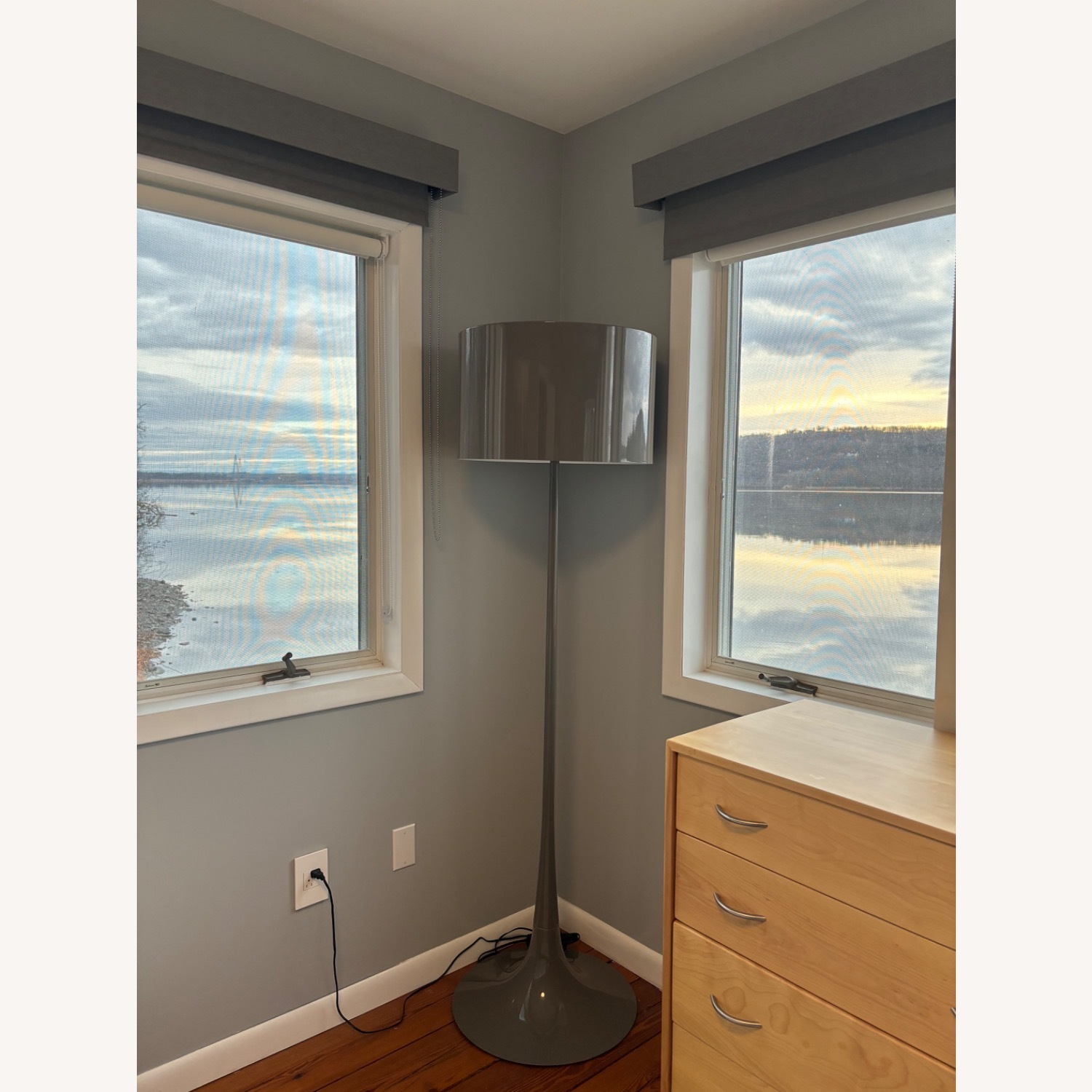 Design Within Reach Spun Dark Gray Metal Floor Lamp - image-2