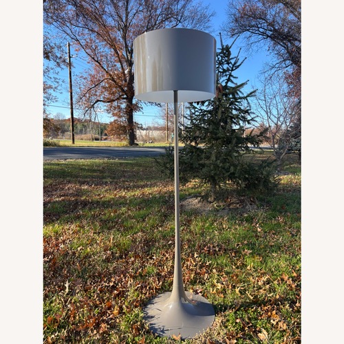 Used Design Within Reach Spun Dark Gray Metal Floor Lamp for sale on AptDeco